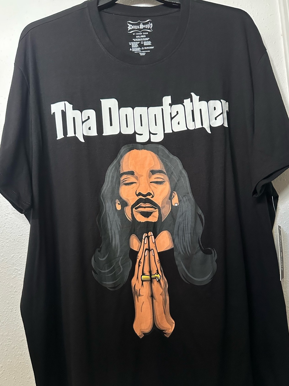 Tha Doggfather Black Graphic Tee - Praying Portrait New Size 3XL